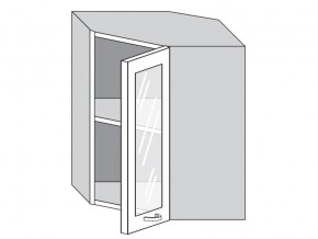 1.60.3у Шкаф настенный (h=720) угловой на 600мм со стекл. дверцей в Чердыни - cherdyn.magazinmebel.ru | фото
