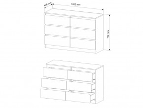 Комод Мори МК1200.6 Графит в Чердыни - cherdyn.magazinmebel.ru | фото - изображение 2