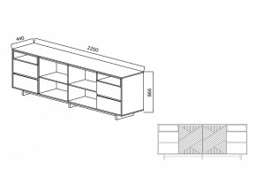 Комодино Moderno-2200 Ф3 в Чердыни - cherdyn.magazinmebel.ru | фото - изображение 5