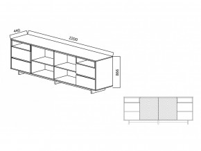 Комодино Moderno-2200 Ф4 в Чердыни - cherdyn.magazinmebel.ru | фото - изображение 4