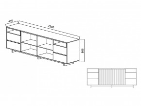 Комодино Moderno-2200 Ф5 в Чердыни - cherdyn.magazinmebel.ru | фото - изображение 4