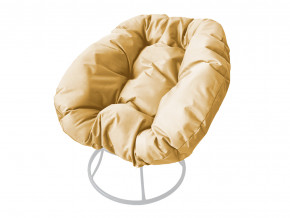 Кресло Пончик без ротанга бежевая подушка в Чердыни - cherdyn.magazinmebel.ru | фото