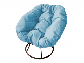 Кресло Пончик без ротанга голубая подушка в Чердыни - cherdyn.magazinmebel.ru | фото
