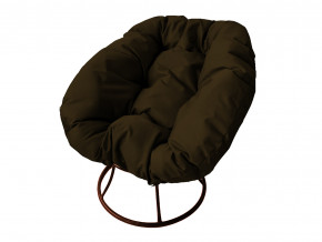 Кресло Пончик без ротанга коричневая подушка в Чердыни - cherdyn.magazinmebel.ru | фото