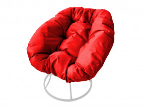Кресло Пончик без ротанга красная подушка в Чердыни - cherdyn.magazinmebel.ru | фото