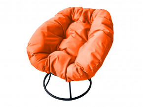 Кресло Пончик без ротанга оранжевая подушка в Чердыни - cherdyn.magazinmebel.ru | фото