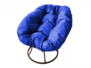 Кресло Пончик без ротанга синяя подушка в Чердыни - cherdyn.magazinmebel.ru | фото