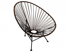 Кресло Ракушка с ротангом коричневый в Чердыни - cherdyn.magazinmebel.ru | фото
