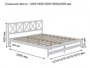 Кровать 2-х спальная Аист-8 Классика белый 1200х2000 мм в Чердыни - cherdyn.magazinmebel.ru | фото - изображение 2