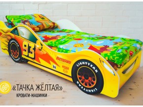 Кровать детская машина Тачка Желтая в Чердыни - cherdyn.magazinmebel.ru | фото
