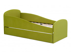 Кровать с ящиком Letmo оливковый (велюр) в Чердыни - cherdyn.magazinmebel.ru | фото