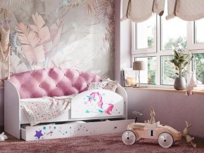 Кровать Звездочка с бортиком Белый-розовый в Чердыни - cherdyn.magazinmebel.ru | фото