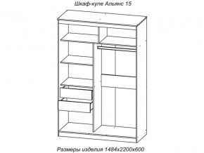 Шкаф-купе Альянс 15 комплект зеркал №2 в Чердыни - cherdyn.magazinmebel.ru | фото - изображение 2