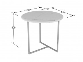 Стол журнальный Альбано белый мрамор в Чердыни - cherdyn.magazinmebel.ru | фото - изображение 2