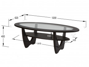 Стол журнальный Юпитер со стеклом СЖС-01 венге в Чердыни - cherdyn.magazinmebel.ru | фото - изображение 2